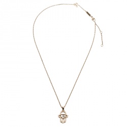 Pre Owned Chopard Happy Diamond Hamsa Hand 18k Rose Gold Pendant Necklace