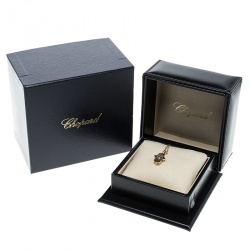 Pre Owned Chopard Happy Diamond Hamsa Hand 18k Rose Gold Pendant Necklace