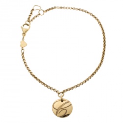 Pre Owned Chopard Chopardissimo 18k Yellow Gold Charm Bracelet 21cm
