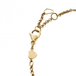 Pre Owned Chopard Chopardissimo 18k Yellow Gold Charm Bracelet 21cm