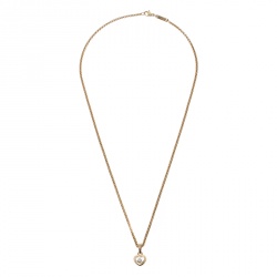Pre Owned Chopard Happy Heart Diamond & 18k Yellow Gold Pendant Necklace