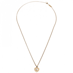 Pre Owned Chopard Happy Diamond Icon Heart 18k Yellow Gold Pendant Necklace