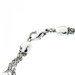 Chopard Happy Diamond Heart Love 18k White Gold Charm Link Bracelet