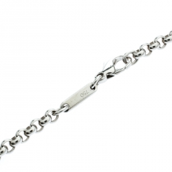 Chopard Happy Diamonds 18k White Gold Round Pendant Belcher Chain Necklace