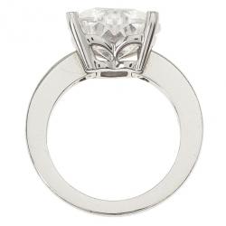 Pre Owned Chopard 18kt White Gold So Happy Rock Crystal Diamond Ring Size 52.5