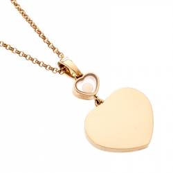 Chopard Happy Hearts Diamond 18k Rose Gold Pendant Necklace