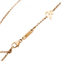 Chopard Happy Hearts Diamond 18k Rose Gold Pendant Necklace