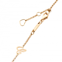 Chopard Happy Hearts Diamond 18k Rose Gold Pendant Necklace