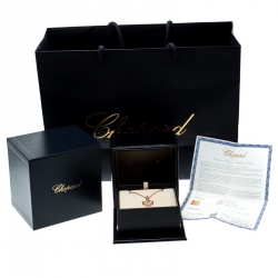 Chopard Happy Hearts Diamond 18k Rose Gold Pendant Necklace