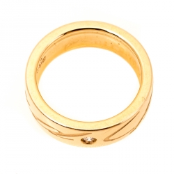 Chopard Chopardissimo Diamond 18k Rose Gold Band Ring Size 50 
