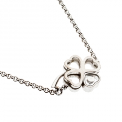 Chopard Happy Diamond Clover Motif 18k White Gold Bracelet