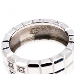 Chopard Diamond 18K White Gold Ice Cube Ring Size 56