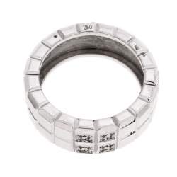 Chopard Diamond 18K White Gold Ice Cube Ring Size 56