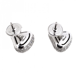 Pre Owned Chopard Diamond 18k White Gold Stud Earrings