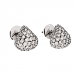 Pre Owned Chopard Diamond 18k White Gold Stud Earrings