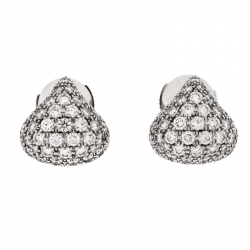 Pre Owned Chopard Diamond 18k White Gold Stud Earrings
