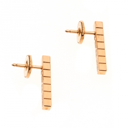 Pre Owned Chopard Ice Cube 18K Rose Gold Stud Earring
