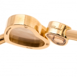 Pre Owned Chopard Happy Hearts Diamond Mother of Pearl 18K Rose Gold Open Bracelet