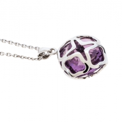 Chopard Imperiale Cocktail Amethyst 18K White Gold Pendant Necklace
