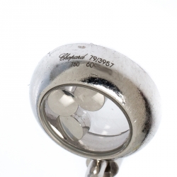 Chopard Happy Diamonds Circle Pendant 18k White Gold Necklace