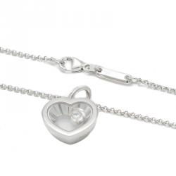 Pre Owned Chopard White Gold Happy Diamond Icon Necklace