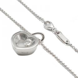 Pre Owned Chopard White Gold Happy Diamond Icon Necklace