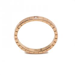 Chopard Rose Gold Ice Cube 1 Diamond Ring Size 56