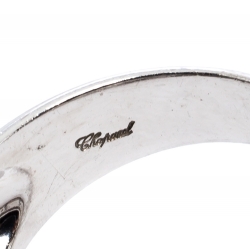 Chopard Happy Love Diamond 18K White Gold Band Ring Size 55