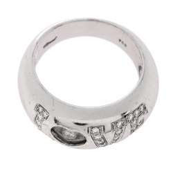 Chopard Happy Love Diamond 18K White Gold Band Ring Size 55
