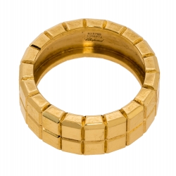 Chopard Ice Cube 18K Yellow Gold Band Ring Size 55