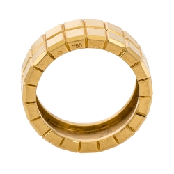 Chopard Ice Cube 18K Yellow Gold Band Ring Size 55