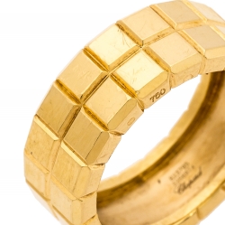 Chopard Ice Cube 18K Yellow Gold Band Ring Size 55