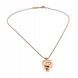 Chopard Happy Bubble Diamond 18K Rose Gold Pendant Necklace