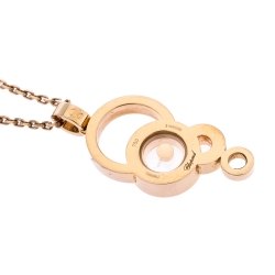 Chopard Happy Bubble Diamond 18K Rose Gold Pendant Necklace
