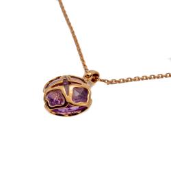 Pre Owned Chopard Imperiale Cocktail Rose Gold Amethyst Necklace
