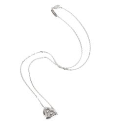 Pre Owned Chopard Happy Diamonds Heart 0.15 CTW 18K White Gold Pendant Necklace 