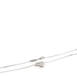 Pre Owned Chopard Happy Diamonds Heart 0.15 CTW 18K White Gold Pendant Necklace 