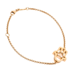 مملوكة مسبقًا سوار شوبارد ذهب وردي عيار 18 Good Luck Charm Hamsa Hand Happy Diamond