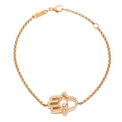 Chopard Happy Diamond Good Luck Charm Hamsa Hand 18K Rose Gold