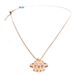 Chopard Happy Diamonds Good Luck Charm 18K Rose Gold Pendant Necklace