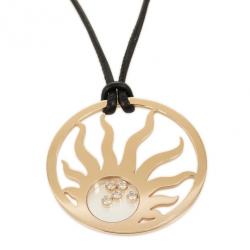 Pre Owned Chopard 18 K Rose Gold Happy Sun Diamond Necklace