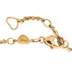 Chopard Chopardissimo 18K Yellow Gold Heart Charm Bracelet
