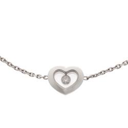 Chopard Happy Diamonds Icon Heart 18K White Gold Bracelet