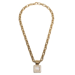 Chopard Happy Diamonds 18K Yellow Gold Pendant Necklace