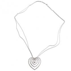 Chopard Diamond Heart 18 K White Gold Necklace