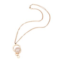 Pre Owned Chopard Happy Dreams 18K Rose Gold Diamond Necklace 