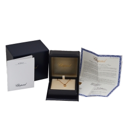 Pre Owned Chopard Miss Happy Diamond 18K Rose Gold Necklace