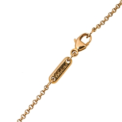 Pre Owned Chopard Miss Happy Diamond 18K Rose Gold Necklace