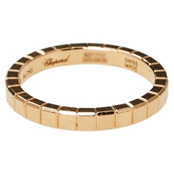 Chopard Ice Cube Pure 18K Rose Gold Ring Size 52