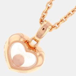 Pre Owned Chopard Happy Diamonds Icon 18K Rose Gold Diamond Necklace